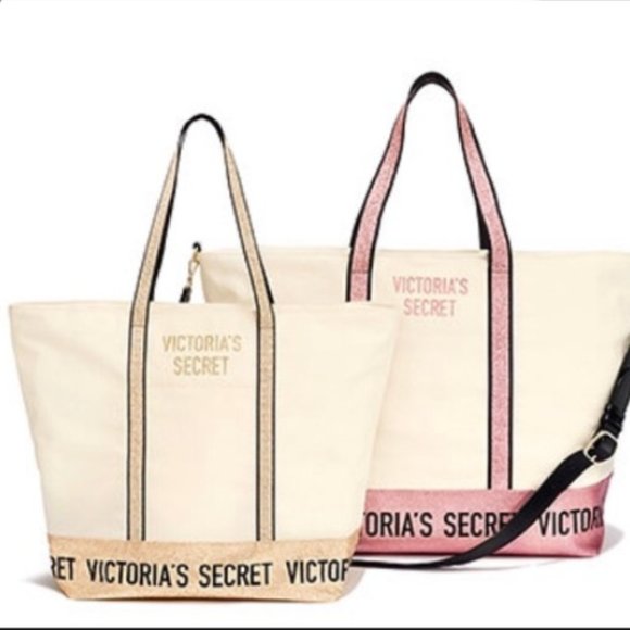 Victoria’s Secret Cream & Gold Tote NWT - Picture 13 of 15